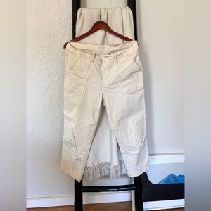 LUCKY BRAND UTILITY TWILL PANTS IVORY SZ 14